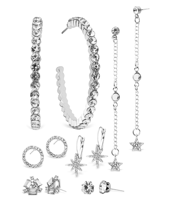 Star Studs, Hoop and Delicate Dangle Set