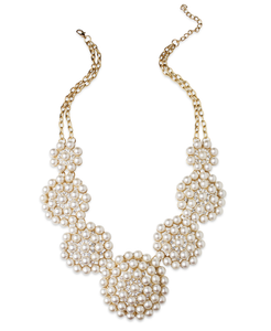 Imitation Pearl Statement Necklace