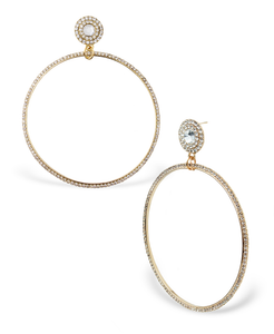 Oversized Stone Front Facing Hoop Drops