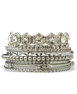 Retro Stone Bangle Bracelet Set