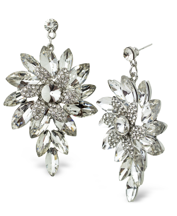 Bold Floral Stone Earrings