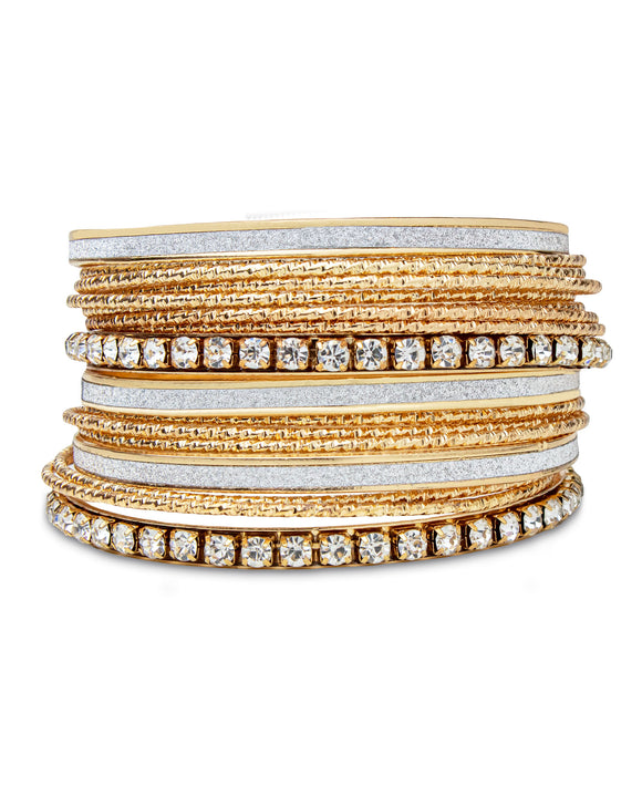 Gold & Glitter Bangle Set