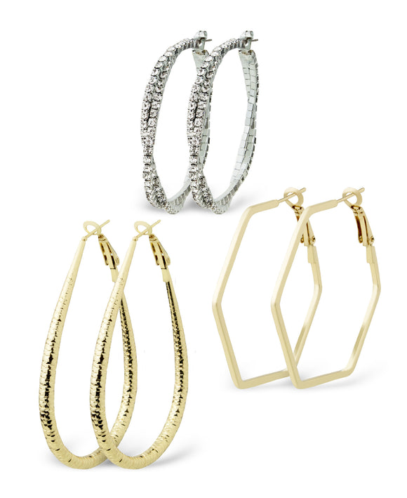 Geometric Trio Earring Set